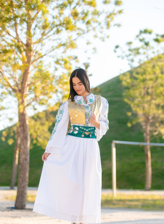 Albanian Traditional Costume – Handmade Women’s Folk Dress from Myzeqe